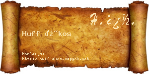 Huff Ákos névjegykártya