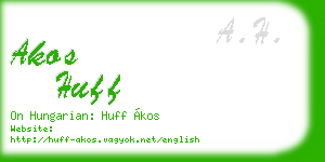 akos huff business card